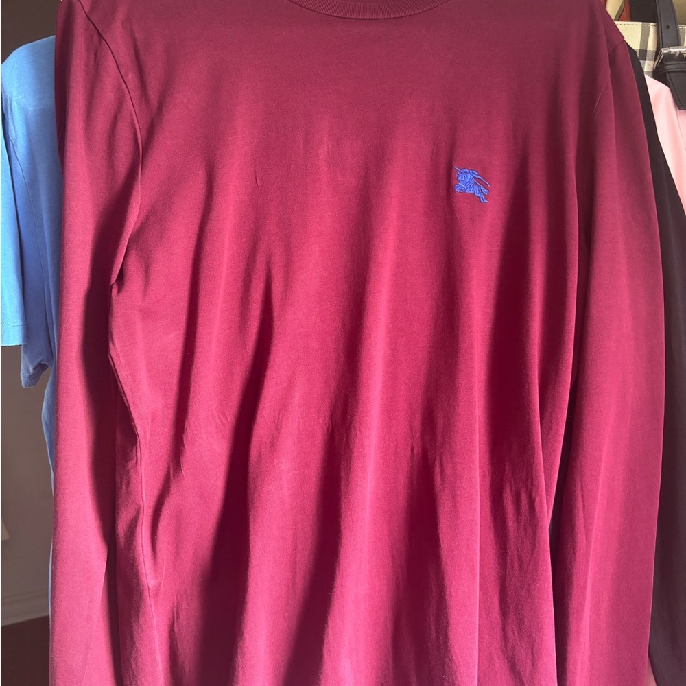 Burberry Maroon Long Sleeve Shirtal